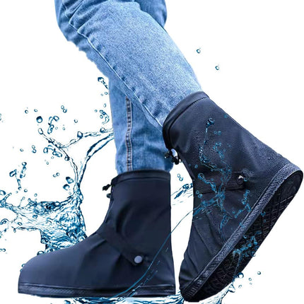 Waterproof Reusable Overboots Anti Slip Size 43-45 Black 1 Pair