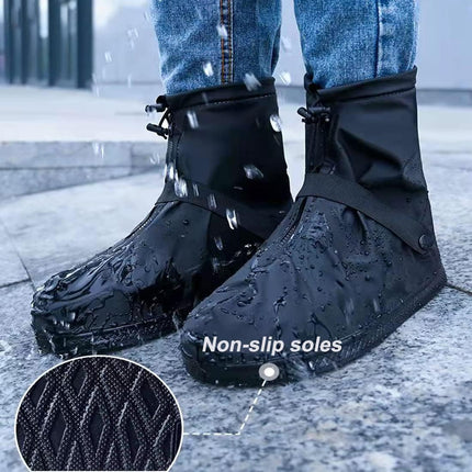 Waterproof Reusable Overboots Anti Slip Size 43-45 Black 1 Pair