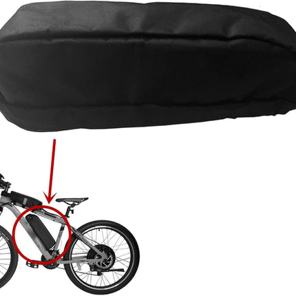 Waterproof Dustproof Bike Battery Cover Bag 37.6×10.5×11.2 cm Black Battery Protective Case