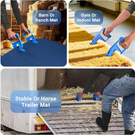 Mat Fastening Set Easy Mat Moving Tool Horse Mat Pull Strap Rubber Gym Mat