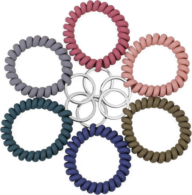 6 Pack Spiral Wristbands Adjustable Waterproof for Sports – product detail