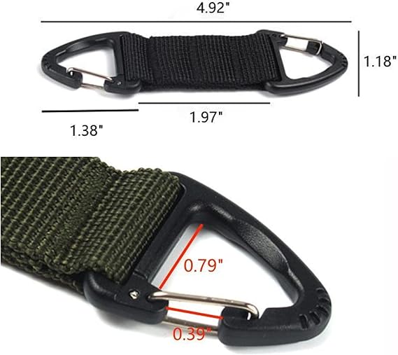 6-Piece Triangular Carabiner Hooks Set 3 Colors Multi-functional for Keys Outdoor Use and Organizing – product detail