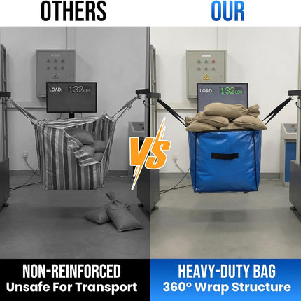 Extra Large Moving Bags, 4 Pack Blue Heavy Duty Totes For Storage with Visible Window, Wrap Around Handles, Storage Bags for Space Saving, Alternative to Moving Boxes