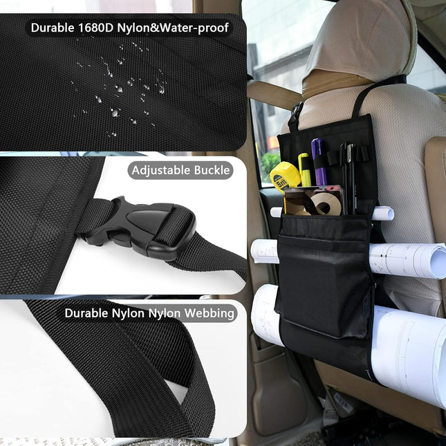 Homakover Car Seat Organizer Blueprints Car Organizer Maps Holder Drawings Car Pockets Artwork Car – product detail