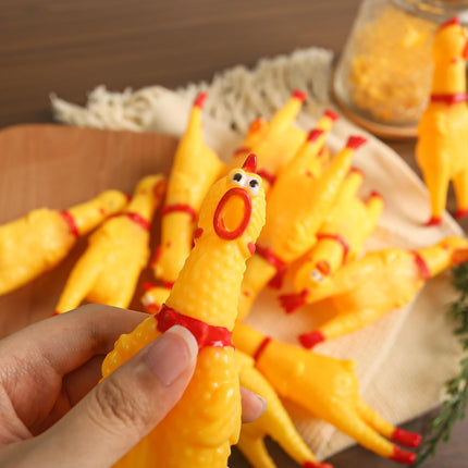 20PCS Squeaky Rubber Chickens, Screaming Chickens Bulk Prank Novelty Toys Pet Toys for Party Favors Family Game Dog Toys Noise Maker