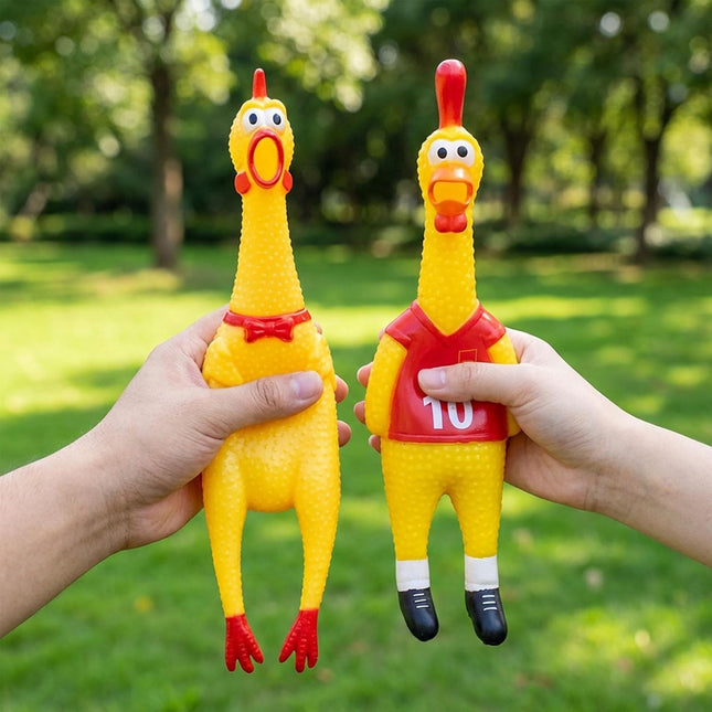 Screaming Chicken & Squeaky Chicken Dog Toy – product detail