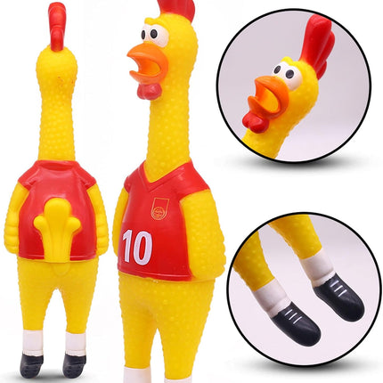 Screaming Chicken & Squeaky Chicken Dog Toy – Two Hilarious Prank Toys for Fun, Stress Relief & Play