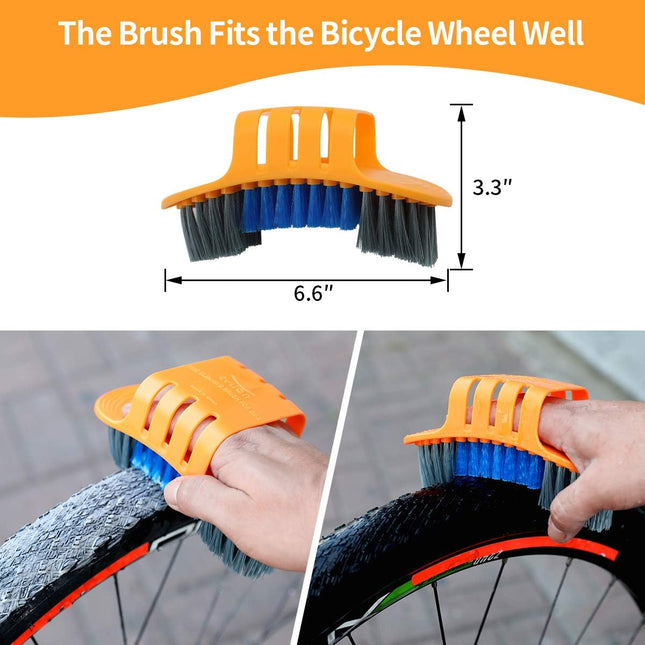 8 Pieces Precision Bicycle Cleaning Brush Tool Including Bike Chain Scrubber suitable for Mountain Road – product detail