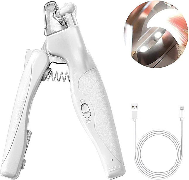 Pet Nail Clipper with LED Light for Dogs & Cats Rechargeable Nails & Claws Trimmer V1258-DP02-C-1252
