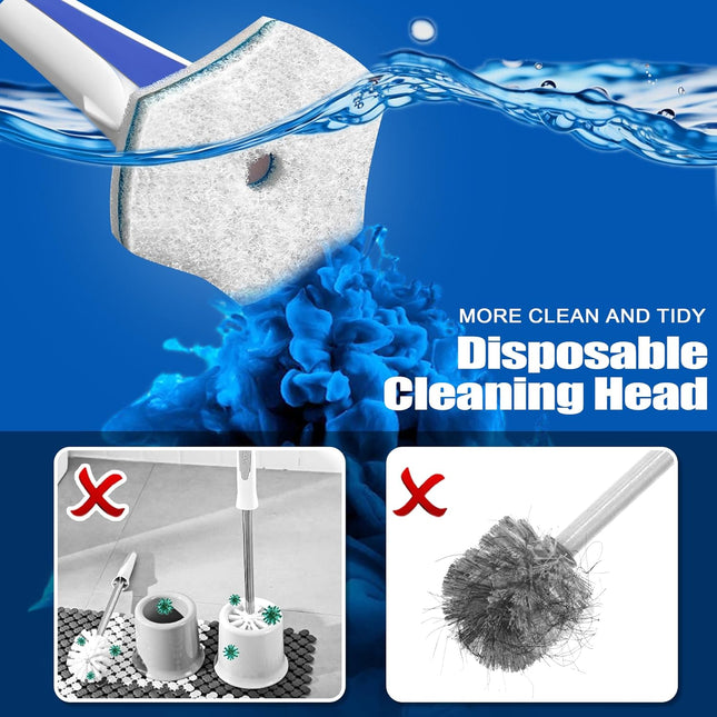 Disposable Toilet Brush with 48PCS Wand Cleaner Refills Wall Mounted Toilet Bowl Brush Holder Set – product detail