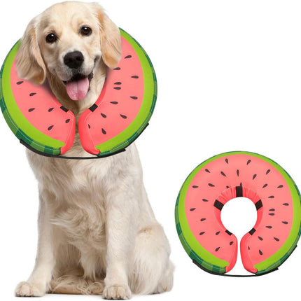 Inflatable Dog Collar Recovery Cone for Medium Waterproof Elizabethan Pillow Blow Up Pet Cone Collar Surgery Donut Convalescence Stop Licking Pulling Post Operative Anti Itch