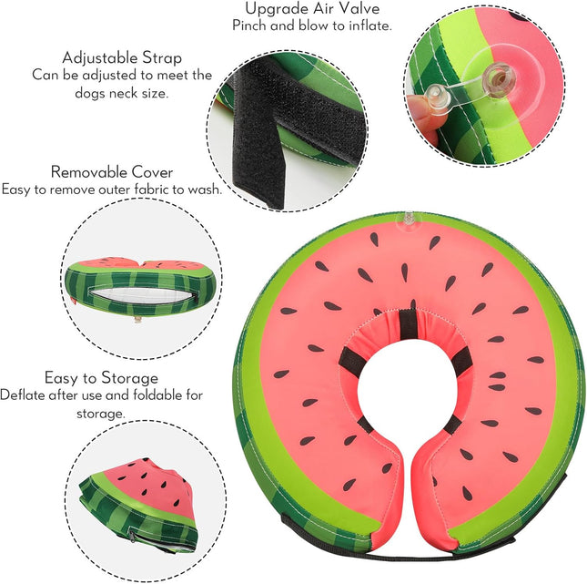 Inflatable Dog Collar Recovery Cone for Medium Waterproof Elizabethan Pillow Blow Up Pet Cone – product detail