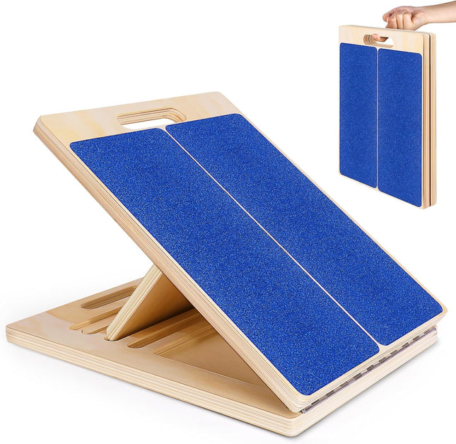 Portable Wooden Slant Board for Calf Stretching Squats Calf Stretcher Physical Therapy V1258-DP02-C-135