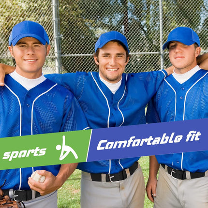 12 Pcs Baseball Belts Softball Belts Bulk for Adult and Youth Adjustable
