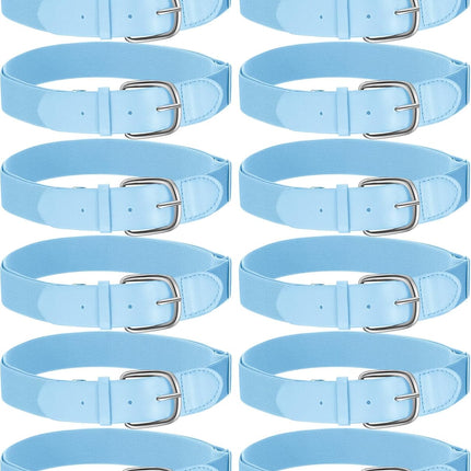 12 Pcs Baseball Belts Softball Belts Bulk for Adult and Youth Adjustable