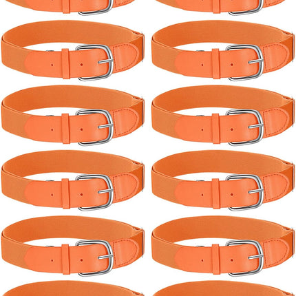 12 Pcs Baseball Belts Softball Belts Bulk for Adult and Youth Adjustable