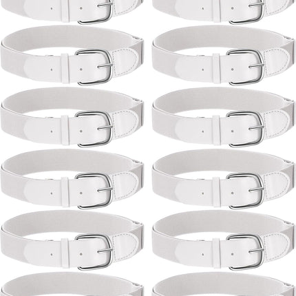 12 Pcs Baseball Belts Softball Belts Bulk for Adult and Youth Adjustable
