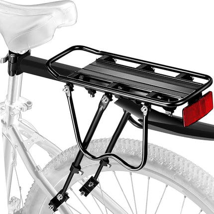 Rear Bike Rack,Bike Cargo Rack w/Fender & Large Size Reflective,Quick Release Mountain Road Bicycle Rear Racks,Universal Bike Luggage Rack,Large Capacity Bike Pannier Rack,
