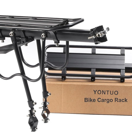 Rear Bike Rack,Bike Cargo Rack w/Fender & Large Size Reflective,Quick Release Mountain Road Bicycle Rear Racks,Universal Bike Luggage Rack,Large Capacity Bike Pannier Rack,