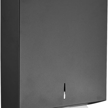 Paper Towel Dispenser Wall Mount - Multifold Trifold Paper Towel Dispensers, Large Capacity Stainless Steel Tissue Holder, Suitable for Bathrooms and Public Places Black