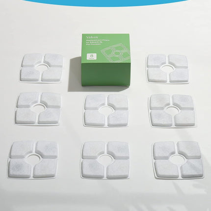 8 Pack Replacement Filters for 84oz/2.5L Automatic Pet Fountain Cat Water Fountain Dog Water Dispenser