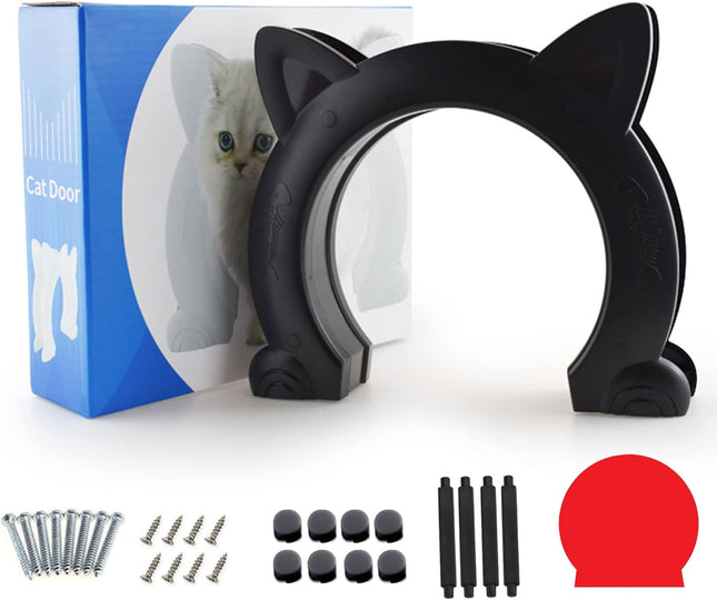Large Cat Door Interior Door XL Indoor Cat Door Pet Doors for Cats Kitties and Small Dogs (Black) – product detail