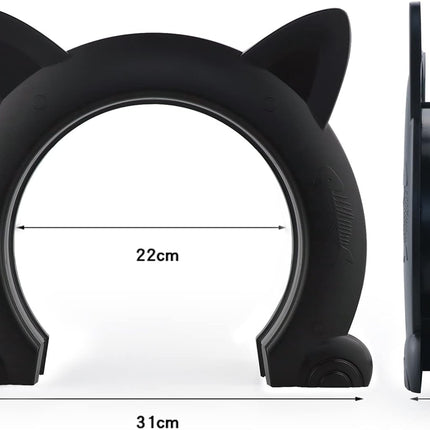 Large Cat Door Interior Door, XL Indoor Cat Door, Pet Doors for Cats, Kitties and Small Dogs (Black)