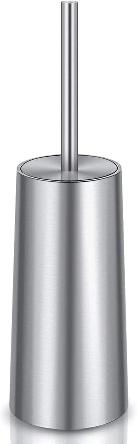 Toilet Brush and Holder Toilet Brush 304 Stainless Steel Bowl for Bathroom Toilet-Ergonomic Elegant