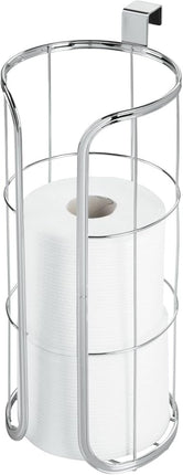 Hanging Toilet Roll Holder – Cistern-Suspended Toilet Roll Stand – Toilet Roll Storage for Three Spare Rolls – Silver