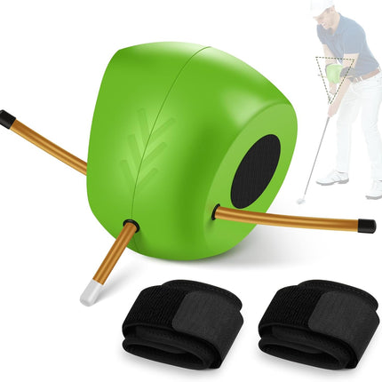 Upgraded Golf Training Aid with Dual Velcro Straps – Golf Swing Trainer for Posture Correction, Arm Structure & Swing Mechanics, Portable Golf Practice Equipment