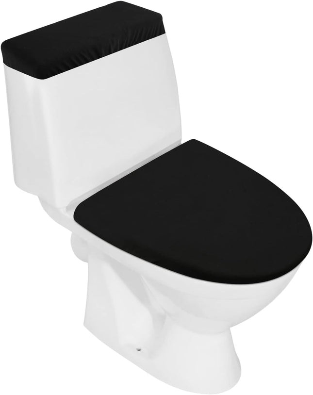 Toilet Lid Cover and Toilet Tank Lid Cover Bathroom Toilet Lid Seat Cover Set Stretch V1258-DP02-C-1906