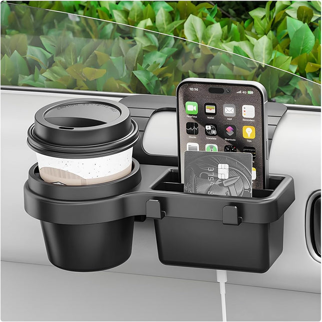 Car Window Multifunctional Storage Organizer Vehicle Door Side Hanging Storage Rack with Cup Holder