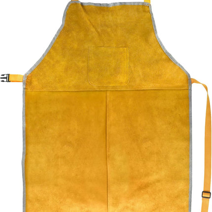 Leather Welding Work Apron - Flame and Welding Spatter Resistant - Adjustable Harness - Suitable for Welders, Blacksmiths