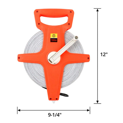 Tape Measure, 1/2" x 330' Open Reel Dual Sided Fiberglass Tape Measure for Engineer, Yard and Field, Measuring Tape