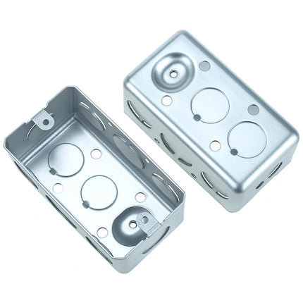 Electrical Box 12-Pack, 4x2 Inch Outlet Box,13 Cubic Inches, Ten 1/2 Inch Knockouts Electrical Box,1-7/8" Deep, Galvanized Steel