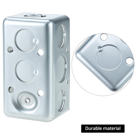 Electrical Box 12-Pack, 4x2 Inch Outlet Box,13 Cubic Inches, Ten 1/2 Inch Knockouts Electrical Box,1-7/8" Deep, Galvanized Steel