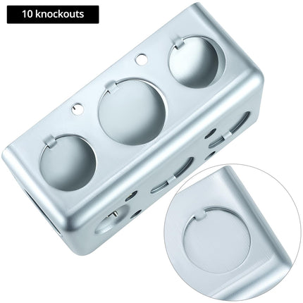Electrical Box 12-Pack, 4x2 Inch Outlet Box,13 Cubic Inches, Ten 1/2 Inch Knockouts Electrical Box,1-7/8" Deep, Galvanized Steel
