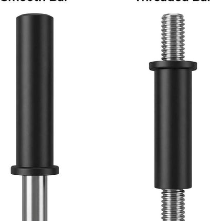 Adapter Sleeves 1" to 2" – 8" Length, 2 Pairs, 600 lbs Load, Locking Bolt & Caps for Racks, Bars & Plates