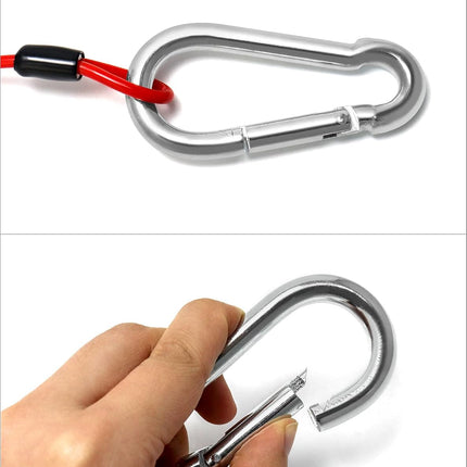Breakaway Trailer Cable, 4 Pack 4 Ft Brake Safety Cable Spring Towing Coiled Wire with Clip, Stainless Steel Spring Towing Coiled Wire for RV Trailer Emergency