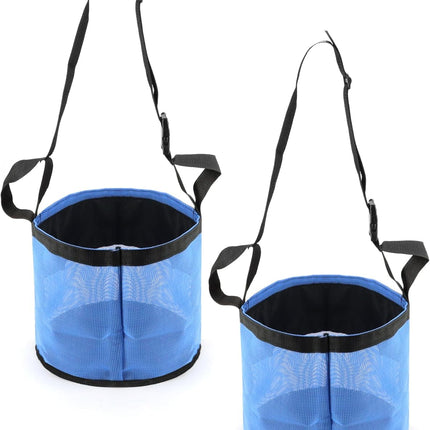 2 Pack Horse Feed Bag for Grain - Durable Mesh Grain Feeder with Adjustable Strap, Comfortable Neck and Nose Pad Horse Muzzle Feed Bag, for Feeding Grain, Powder, Supplements, Blue