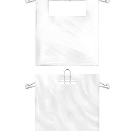 2-Pack T-Shirt Bag Rack Wall Mount, Chrome-Plated Metal T-Shirt Retail Bag Holders, 12-Inch Width, 6" Arm, Easy Install Bag Holder for Retail and Checkout Counters