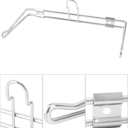 2-Pack T-Shirt Bag Rack Wall Mount, Chrome-Plated Metal T-Shirt Retail Bag Holders, 12-Inch Width, 6" Arm, Easy Install Bag Holder for Retail and Checkout Counters
