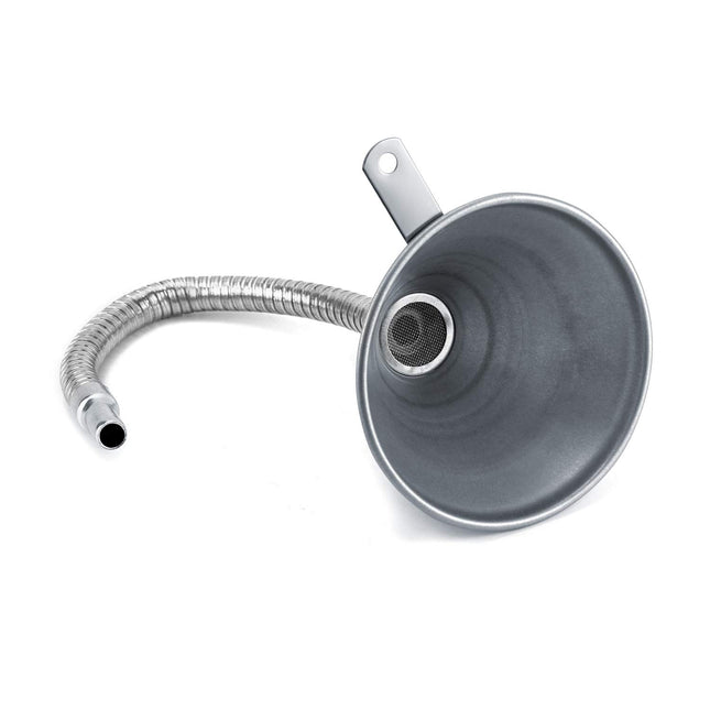 Spout Funnel with 14-9/16 Long Flexible Hose and Strainer Steel Universal Priming Funnel for All Oils – product detail