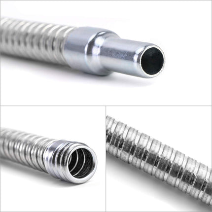 Spout Funnel with 14-9/16" Long Flexible Hose and Strainer, Steel Universal Priming Funnel for All Oils,Diesel Fuel and Other Liquids