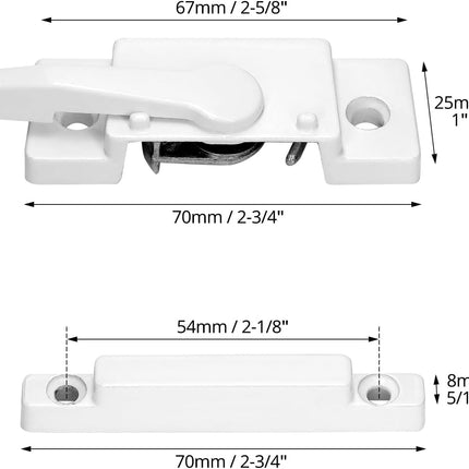 10 Pack Sliding Window Sash Locks, Cam Action White Double Hung Window Sash Lock for Vertical and Horizontal Sliding Windows