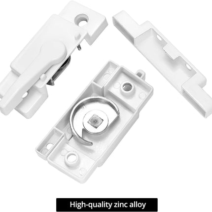 10 Pack Sliding Window Sash Locks, Cam Action White Double Hung Window Sash Lock for Vertical and Horizontal Sliding Windows