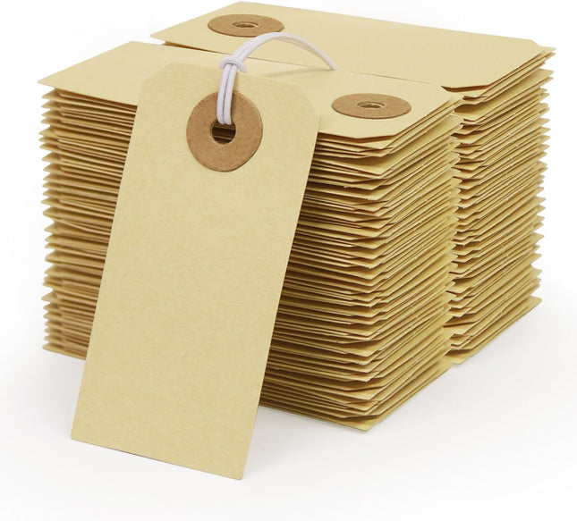 Manila Paper Tags with Elastic String (2 3/4 x 1 V1258-DP02-C-2185