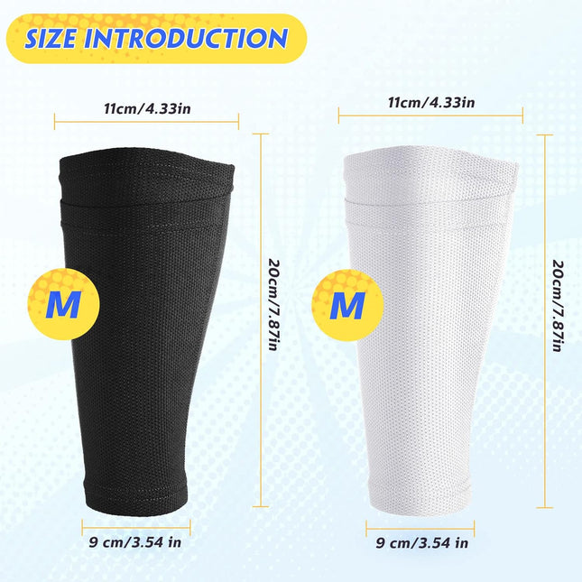 Soccer Shin Guards Sleeves 4 Pairs Flexible Soccer Shin Guard Leg Performance Support Polyester – product detail