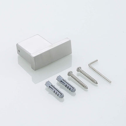 Brushed Nickel Towel Hook for Bathroom Square Modern Wall Mounted Robe Hook Coat Hooks Wall Hook Contemporary Bath Towel Hooks SUS304 Stainless Steel (2 Pack).96009-8BS