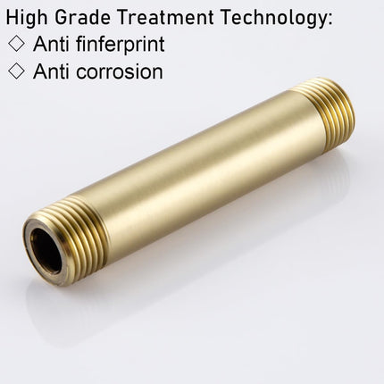Shower Arm with Flange,Gold 4 Inches Ceiling Mount Shower Head Extension Arm Straight Arm Ceiling-Mounted For Fixed Shower Head,Brushed Gold.RD91038-4BG